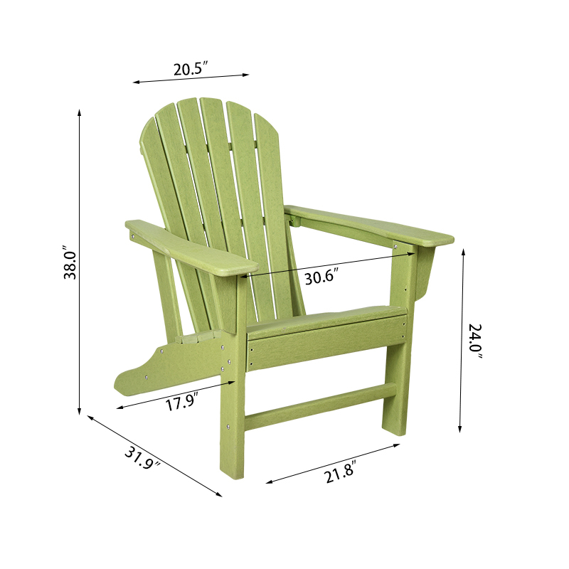 พนักพิงสูงแก้ไขเก้าอี้ Adirondack