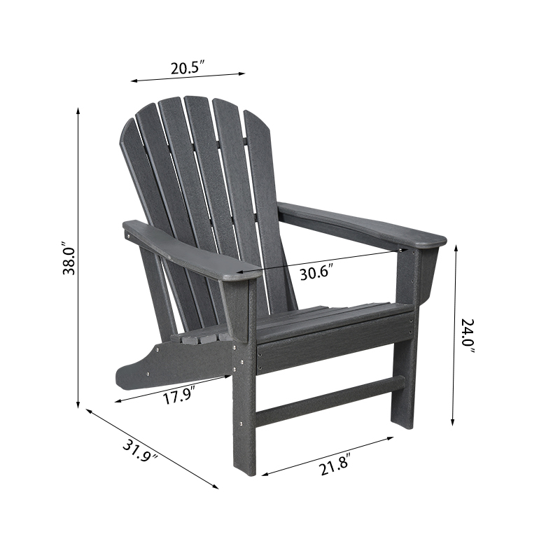 พนักพิงสูงแก้ไขเก้าอี้ Adirondack