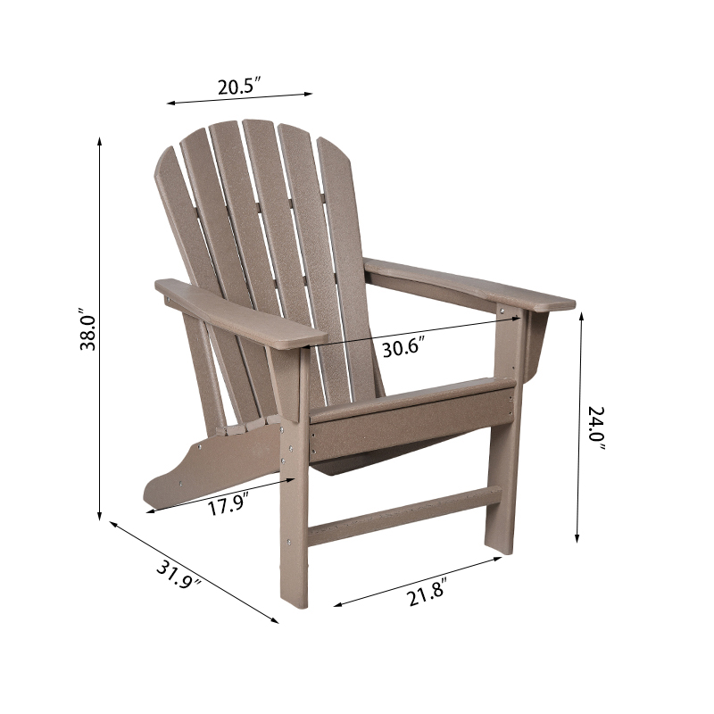 พนักพิงสูงแก้ไขเก้าอี้ Adirondack