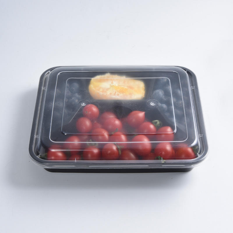 กล่องอาหารกลางวันพลาสติกสี่ช่องแบบใช้ซ้ำได้