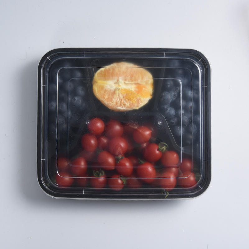 กล่องอาหารกลางวันพลาสติกสี่ช่องแบบใช้ซ้ำได้